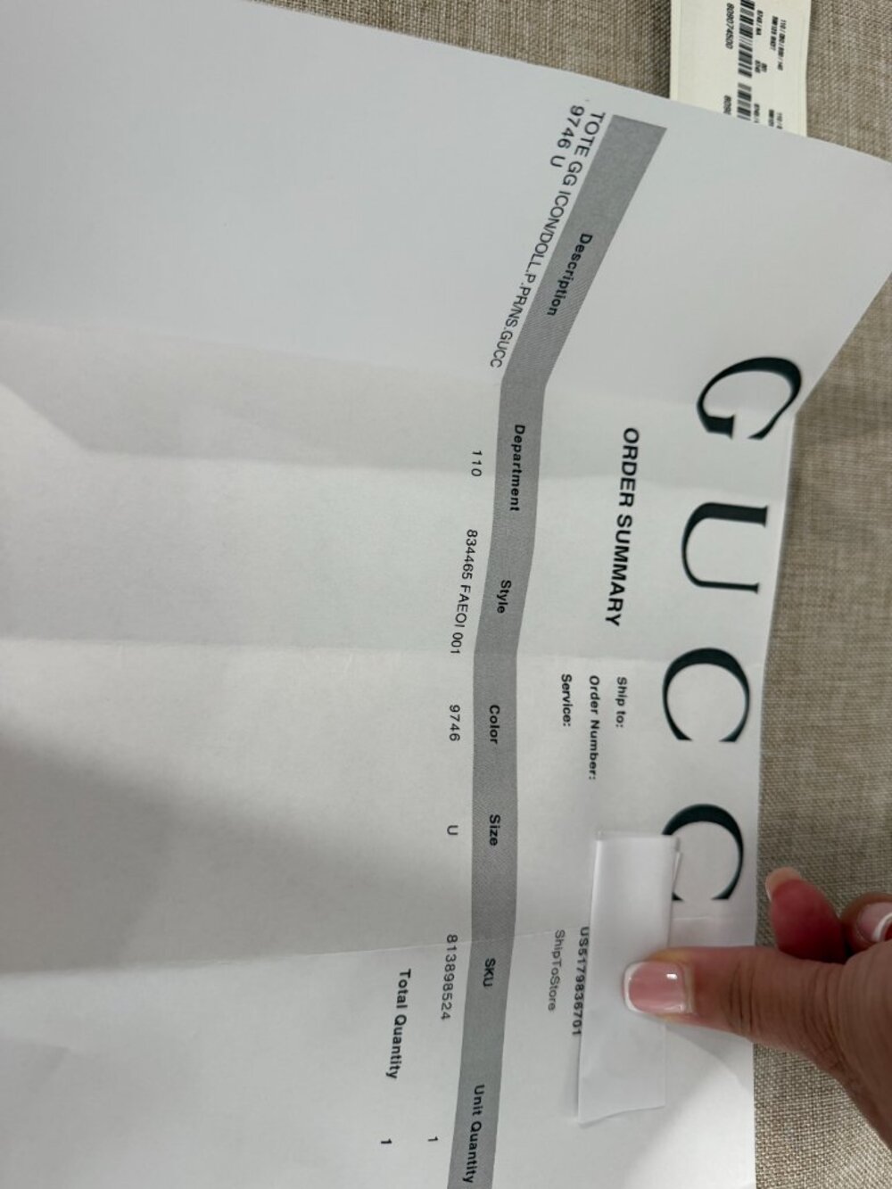 Gucci Medium Tote Bag, Borwn with Gold GG - Picture 12 of 13